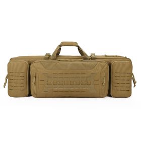 VOTAGOO Double Rifle Case Gun Bag, Safely Long-Barrel Firearm Transportation Cases Locks (Color: Tan, size: 36inches)